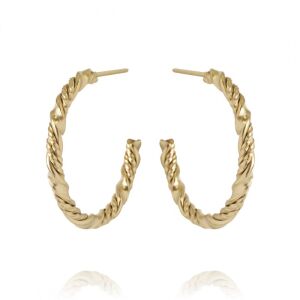 Elegáns 14K aranyozott sebészeti acél fülbevaló, világos arany, 0,9 x 0,9 cm