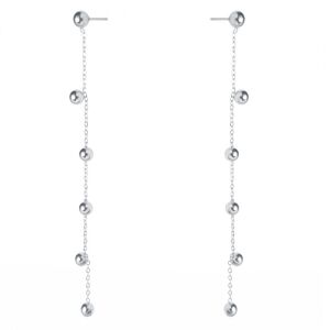 Elegáns aranyozott sebészeti acél fülbevaló, világos arany, 0,3x8,7 cm