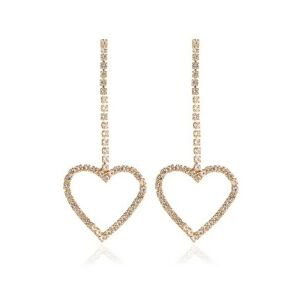 Szív alakú lógó fülbevaló gyöngyből és cirkonból, hipoallergén
