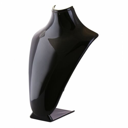 Fekete műanyag nyaklánctartó állvány, ékszerrendszerező, 22x31x8,5 cm