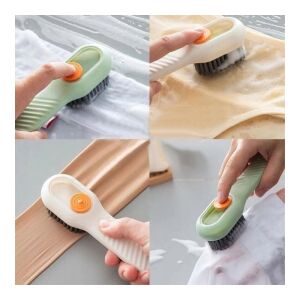 Tisztítókefe szappanos applikátorral, nylonszálas, ergonomikus forma