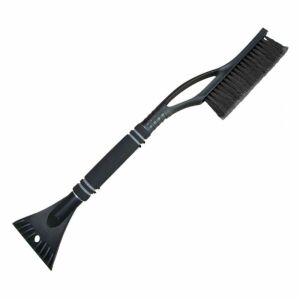 Szélvédő kaparó hosszú kefével és hóseprűvel, fekete, műanyag