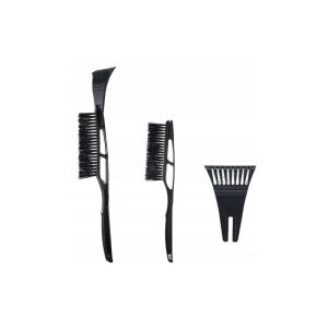 Szélvédő kaparó kefével, fekete, műanyag