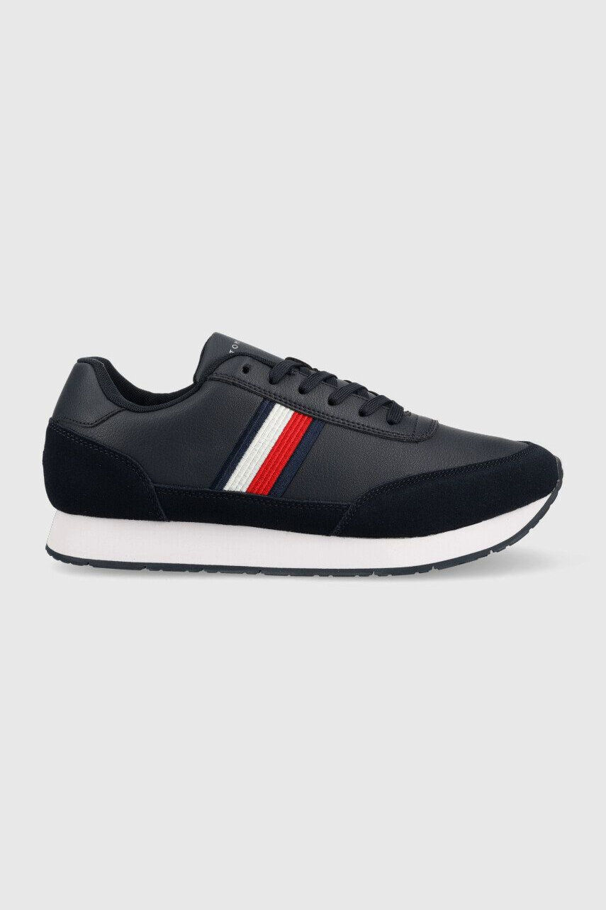 Pantofi Tommy Hilfiger Core Eva Runner Corporate Lea FM0FM04397 Albastru 44 EU