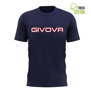 T-shirt krótki rękaw, Givova MA008 2XL INTL Niebieski 113060314 - Dla mężczyzn