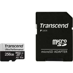 Transcend 256GB microSDXC memóriakártya adapterrel, Ultra Performance, UHS-I, V30, A2 - Transcend