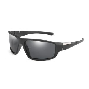 Polarizált sportszemüveg férfiaknak, könnyű, fekete, UV védelemmel