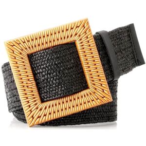 Széles szalmapánt négyzet alakú csattal, elasztikus, ruhákhoz