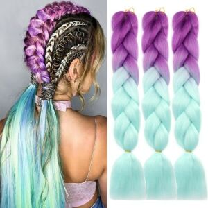 Szintetikus haj festett 120 cm vastag ombre WLS51