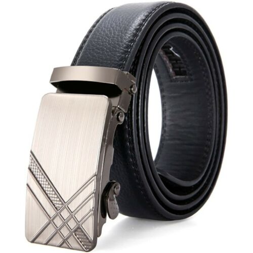 Automata öv ökobőrből, fekete, szélessége 3,5 mm, hossza 131 cm