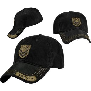 Univerzális katonai baseball sapka, fekete, pamut, kerülete 55-60 cm