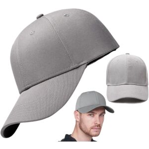 Univerzális állítható baseball sapka, szürke, légáteresztő anyagból, kerülete 55-60 cm