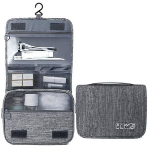 Összecsukható XXL férfi kozmetikai rendszerező, poliészter 300D Oxford, 53x24,5 cm