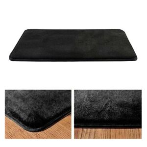 Fekete fürdőszobai szőnyeg csúszásmentes gumival és nedvszívó habbal, sima mintával, 40x60 cm 113079438 - Fürdőszoba szőnyeg