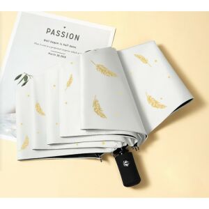 Elegantná slnečná clona AUTOMAT Flamenco Mystique, zlaté listy, vinylová tkanina, 98 cm 113081018 - Dáždniky