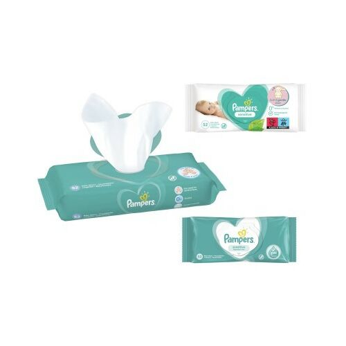 Pampers Fresh Clean Nedves Törlőkendő 52 darabos, gyengéd és frissítő a baba bőrére