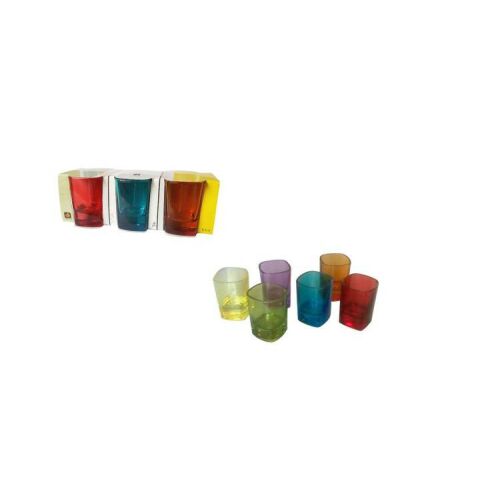 VIVA POHÁR ÜVEG STAMPEDLIS SZÍNES 5CL 6DB 113082682