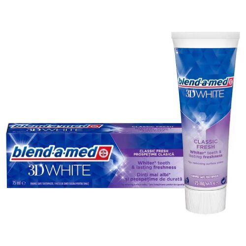 BLEND-A-MED 3D WHITE FOGKRÉM CLASSIC FRESH 75ML 113082898
