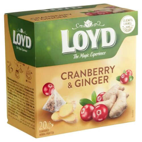 LOYD TEA GYÖMBÉR-VÖRÖSÁFONYA 20X2G 113083180