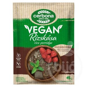 CERBONA VEGÁN RIZSKÁSA CSOKOLÁDÉ-MÁLNA GLUTÉN-ÉS LAKTÓZMENTES 45G 113084856 - Cerbona
