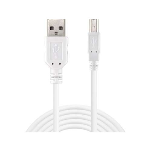 Sandberg USB 2.0 A-B hím kábel, 1,8 méter hosszú, fehér