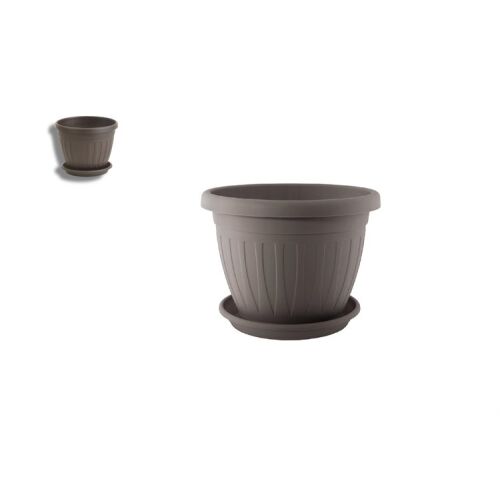 VENECIA VIRÁGCSERÉP+ALÁTÉT MOKKA 14CM 1DB 113086030