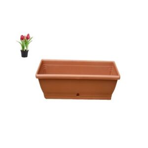 VIRÁGLÁDA+ALÁTÉT TERRACOTTA 40CM 6L 1DB 113086768 - Balkonláda