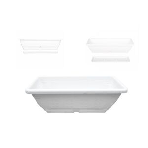 VIRÁGLÁDA+ALÁTÉT FEHÉR 60CM 11L 1DB 113086769 - Balkonláda