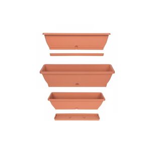 VIRÁGLÁDA+ALÁTÉT TERRACOTTA 60CM 11L 1DB 113086771 - Balkonláda