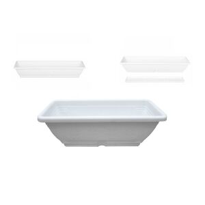 VIRÁGLÁDA+ALÁTÉT FEHÉR 80CM 16L 1DB 113086772 - Balkonláda