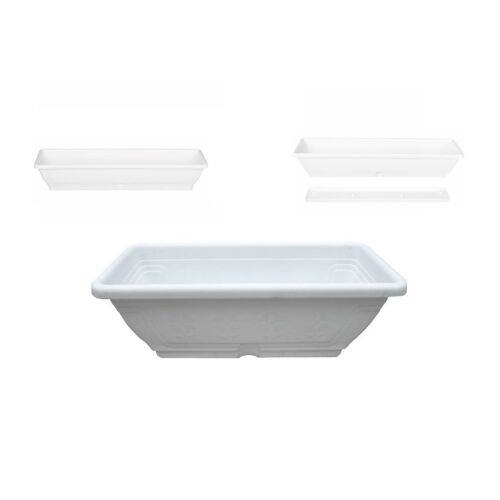 VIRÁGLÁDA+ALÁTÉT FEHÉR 80CM 16L 1DB 113086772