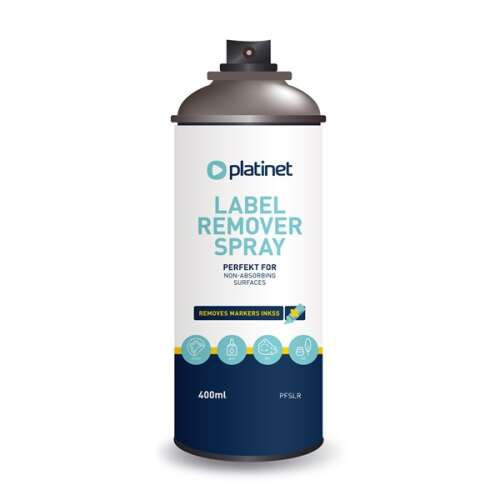 Platinet PFSLR Spray do usuwania etykiet, 400ml, usuwa markery i atrament z nie wchłaniających powierzchni