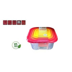 TÁROLÓDOBOZ SZIVÁRVÁNY NAGY 4DB 1CS 113086977 - Konyha & Étkezés