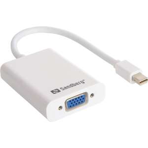 Sandberg Mini DisplayPort VGA adapter audio kimenettel, fehér - Sandberg