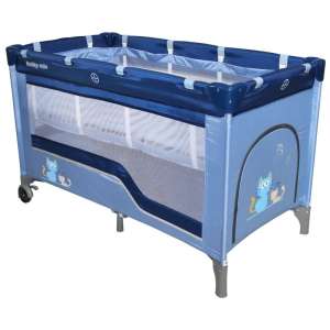 Baby Mix prémium emelhető magasságú Utazóágy #kék