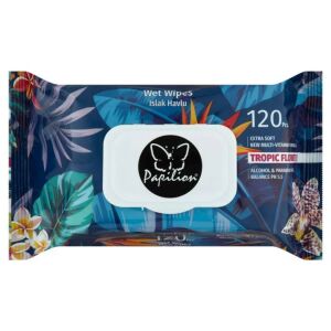 Papilion Tropic Flower Nedves Törlőkendő, 120 darabos, érzékeny bőrre - Papilion