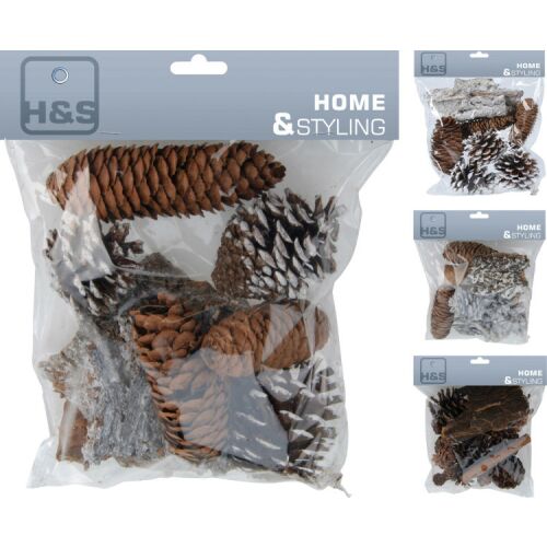 (KAR) KARÁCSONYI DEKOR TOBOZ MIX 3FÉLE 1DB