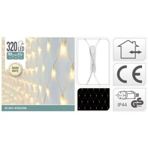 Karácsonyi Fényfüzér Kültéri 320Led Háló Warmwhite 1Db 113088744 - Fényfüzér