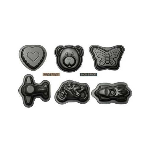 SÜTŐFORMA TEFLON FIGURÁS 6FÉLE 1DB 113088977