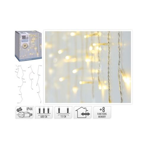 Karácsonyi Jégcsap Kültéri 180Led 6M Warmehite 1Db 113089446