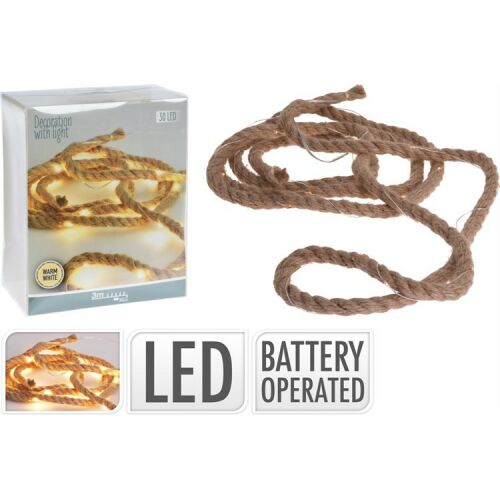 FÜZÉR KÖTÉL WHARMWHITE 30LED 3M 1DB 113089481