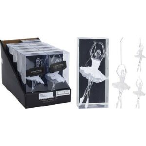 (Kar) Karácsonyi Függő Balerina Fehér 17cm 1db