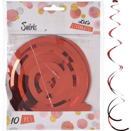 DEKOR SPIRÁL PIROS 10DB