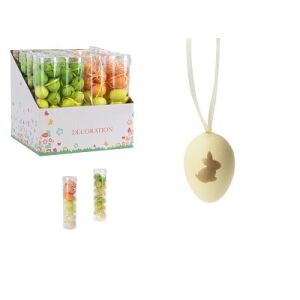 (HÚSV) HÚSVÉTI FÜGGŐ DEKOR TOJÁS 12DB-OS 1CS 113089792 - Szezonális dekoráció