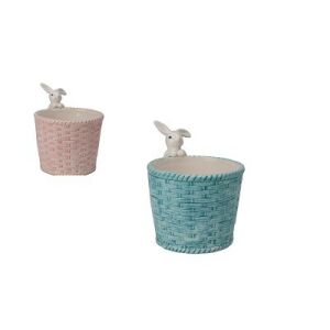 (HÚSV) HÚSVÉTI KOSÁR NYUSZIFIGURÁVAL 1DB 113089839 - Szezonális dekoráció