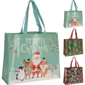 (KAR) KARÁCSONYI BEVÁSÁRLÓ TÁSKA 34X42X13CM 1DB