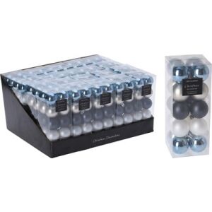 (Kar) Karácsonyi Gömb Műanyag Kék 4cm 20db 1cs