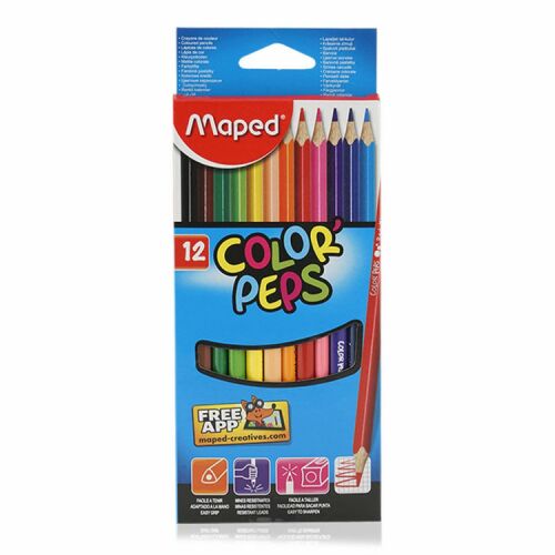MAPED COLOR PEPS STAR SZÍNESCERUZA HÁROMSZÖGLETŰ 12SZÍN IMA183212 1CS 113090227