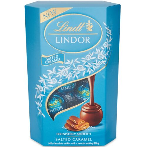 LINDOR SALTED CARAMEL TEJCSOKOLÁDÉ GOLYÓ DÍSZDOBOZBAN 200G 113091281