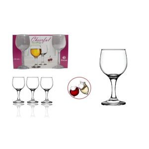 CHEERFUL POHÁR BOROS ÜVEG TALPAS 210ML 3DB 113091481 - Pohár